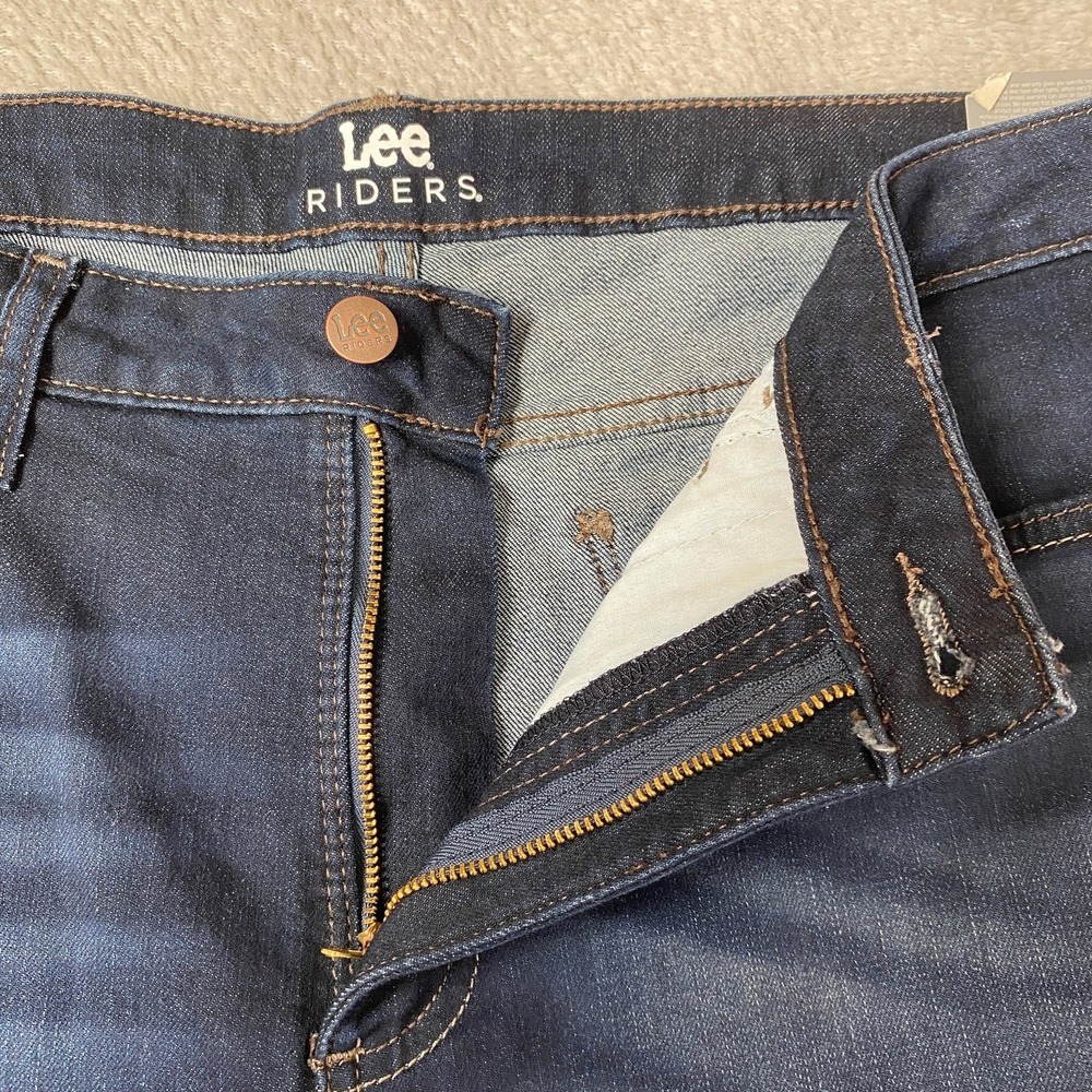 Lee Riders High Rise Bootcut Jeans Women 16 AVG Dark Wash Indigo Blue Denim NWT - Picture 5 of 13